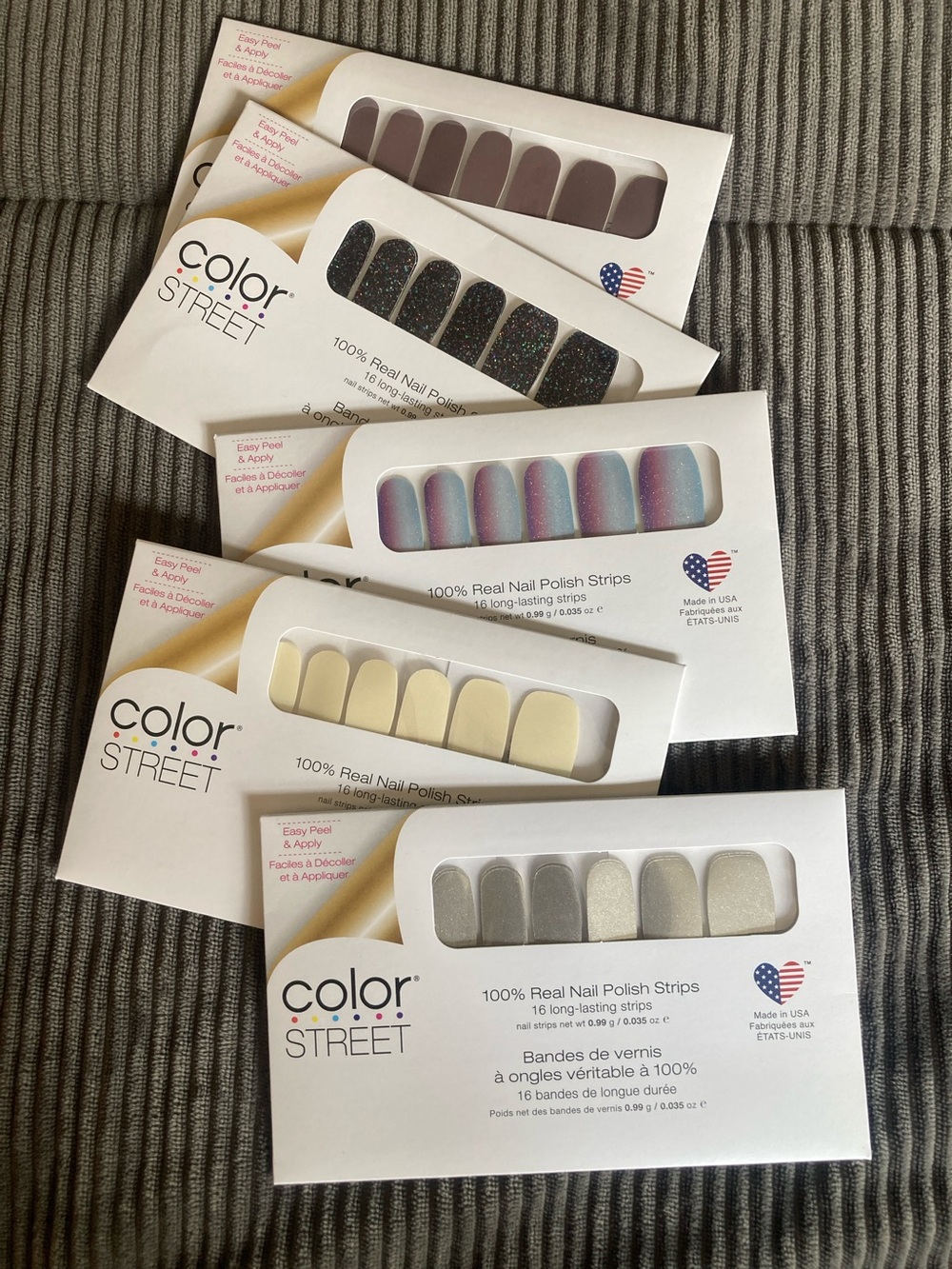 Five Sets of unopened Color Street Nail Polish Strips